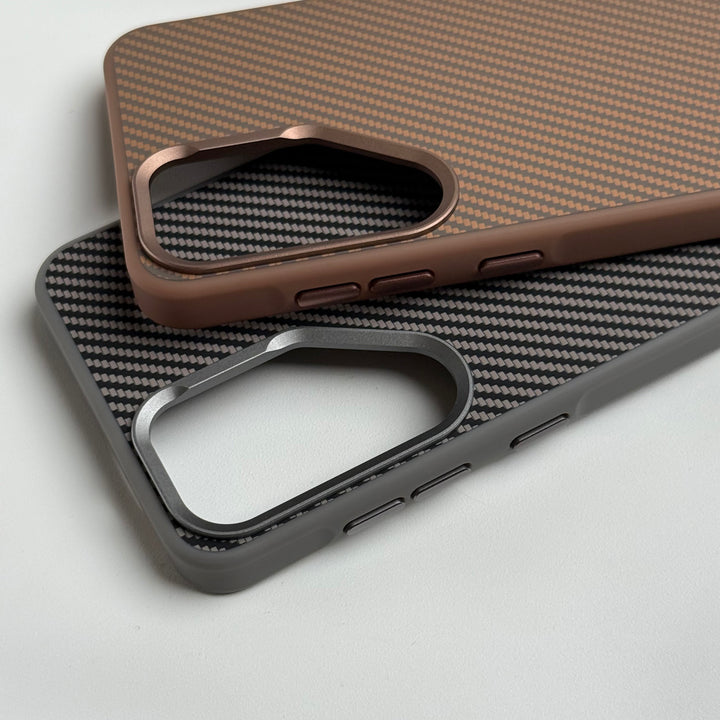 Samsung Galaxy S24 Carbon Fiber Design Metal camera Bump Case