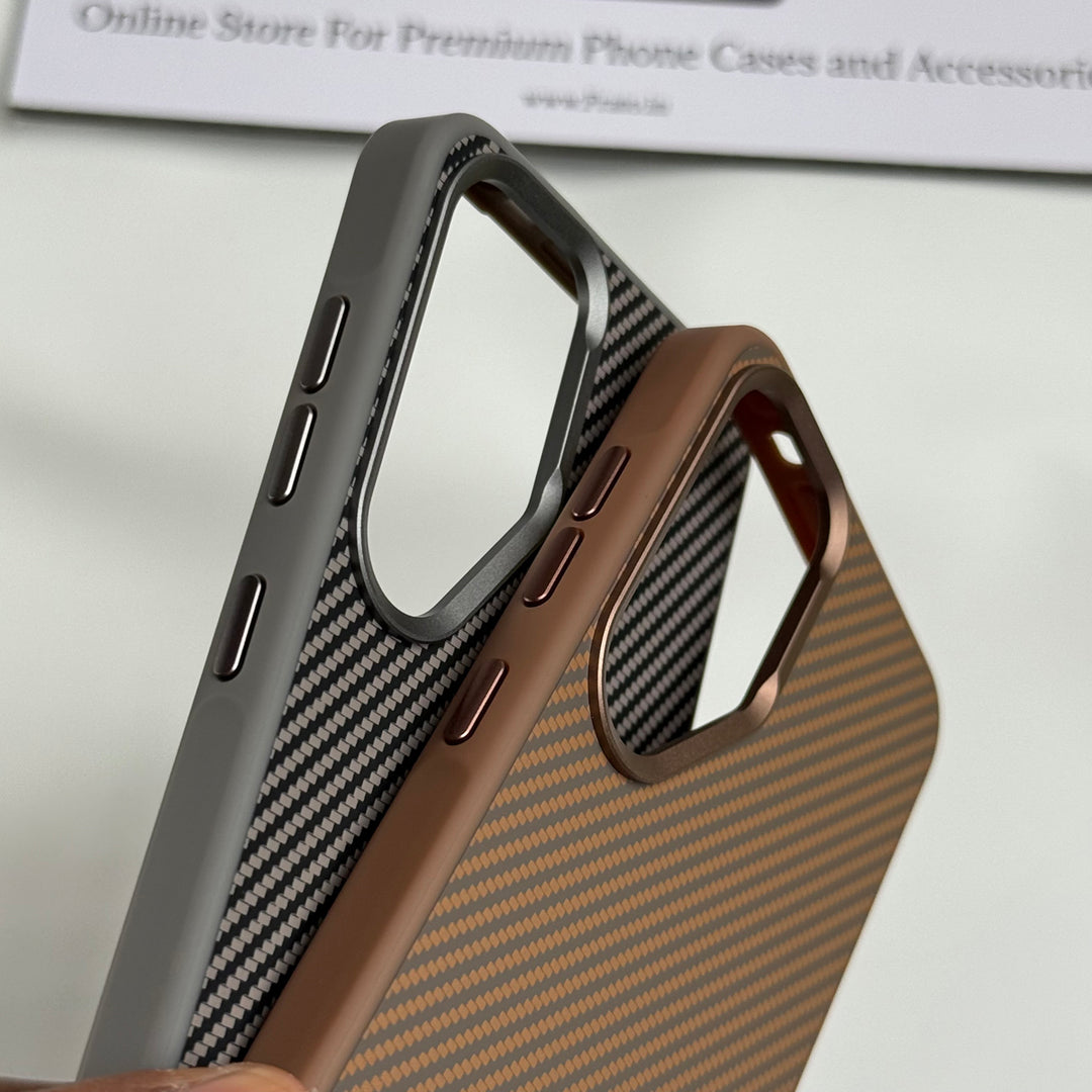 Samsung Galaxy S24 Carbon Fiber Design Metal camera Bump Case