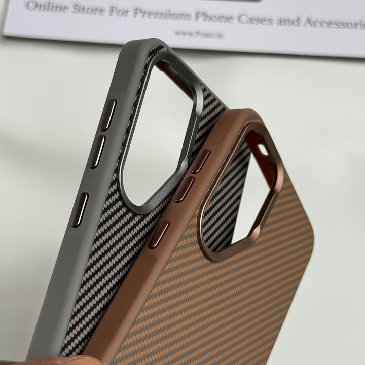 Samsung Galaxy S24 Carbon Fiber Design Metal camera Bump Case