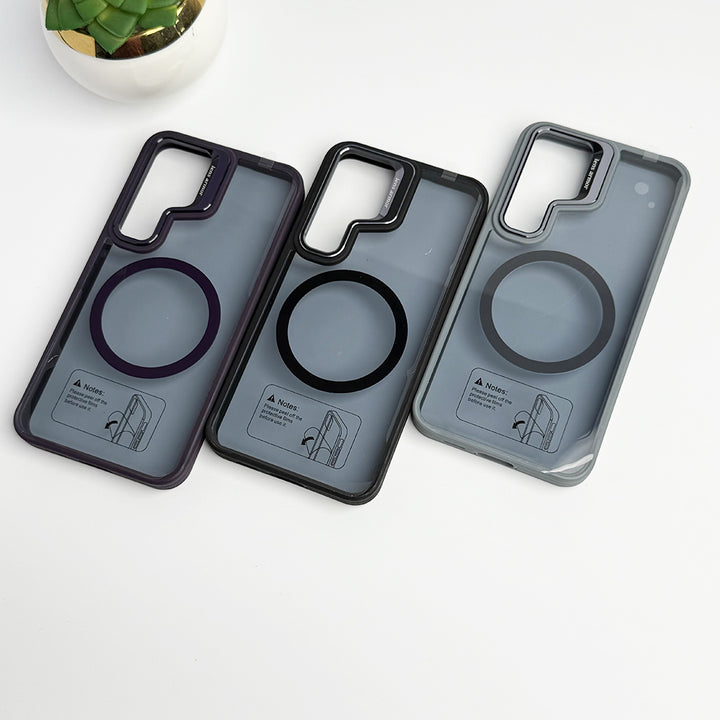 SamSung Galaxy S24 Plus Acrylic Shield Shockproof MagSafe Case With Metal Camera Ring