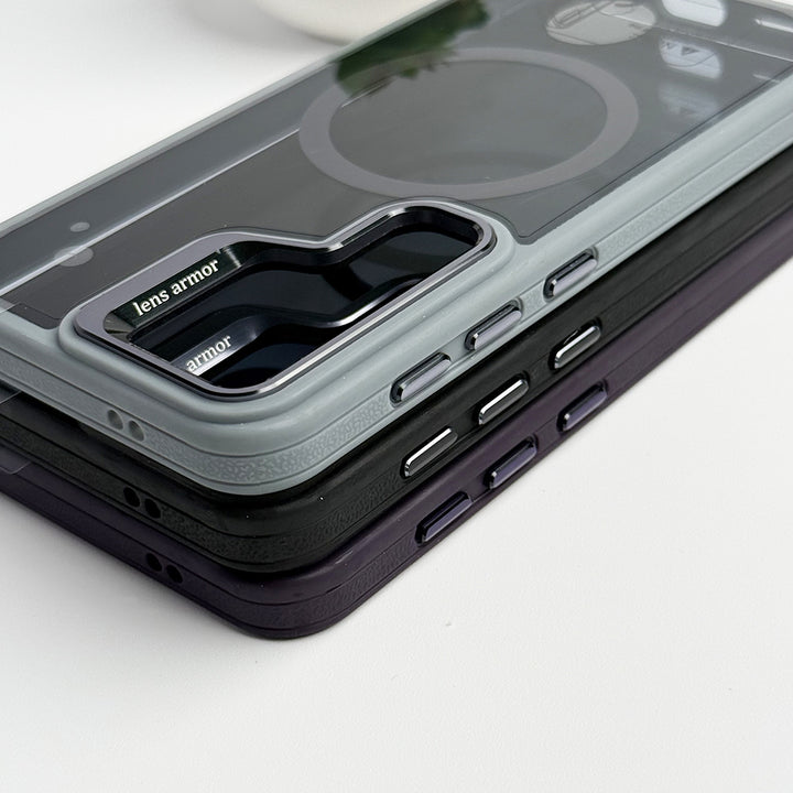 SamSung Galaxy S24 Plus Acrylic Shield Shockproof MagSafe Case With Metal Camera Ring
