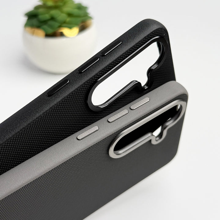 Samsung Galaxy S24 Plus Frosted Dotted Case Cover With Metal Camera Bumper