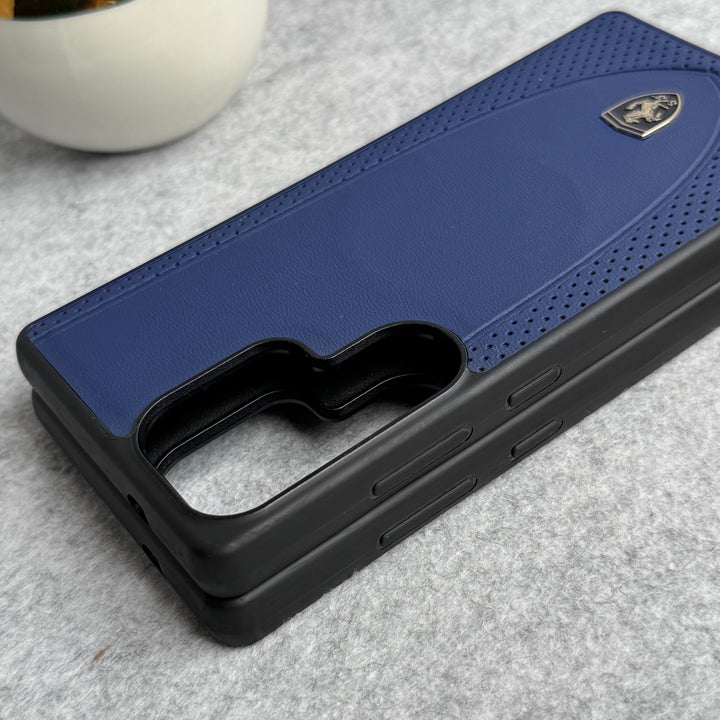 Samsung Galaxy S24 Ultra FR Dotted PU Leather MagSafe Case Cover
