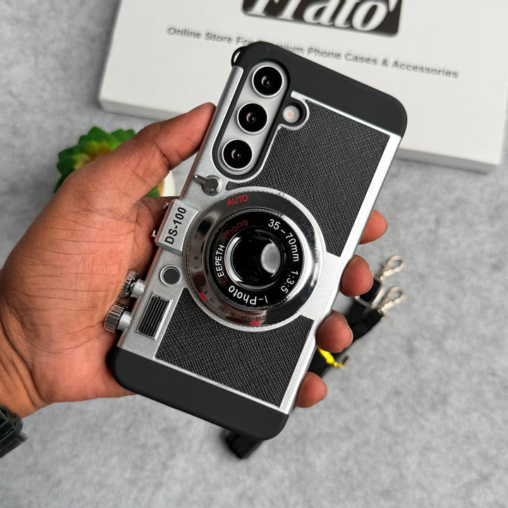Samsung Galaxy S24 3D Retro Vintage Camera Case Cover