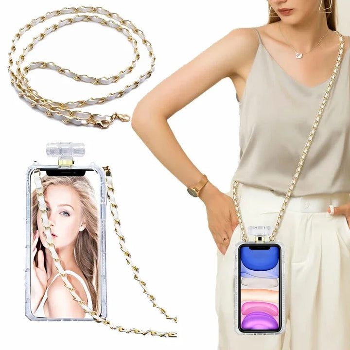 Samsung Galaxy S25 Ultra Perfume Rhinestone Diamond Design Sling Girly Cover