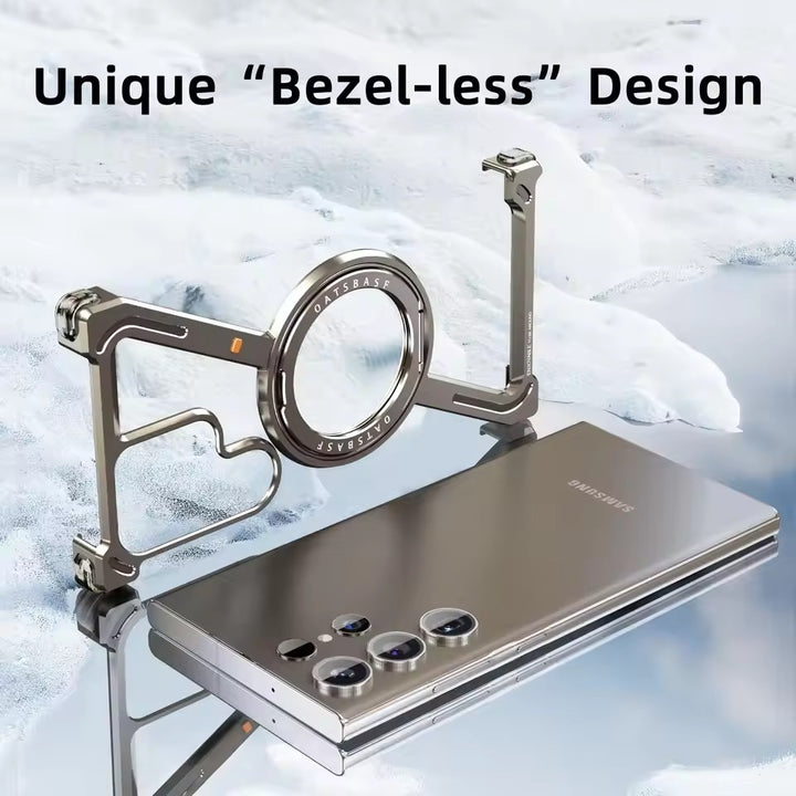 Samsung Galaxy S25 Ultra Z Shape Aluminum Metal Rotating Kickstand Frameless Design
