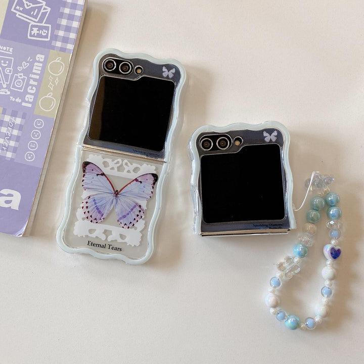 Samsung Galaxy Z Flip 6 Butterfly Beauty Wave Bracelet Strap Holder Case