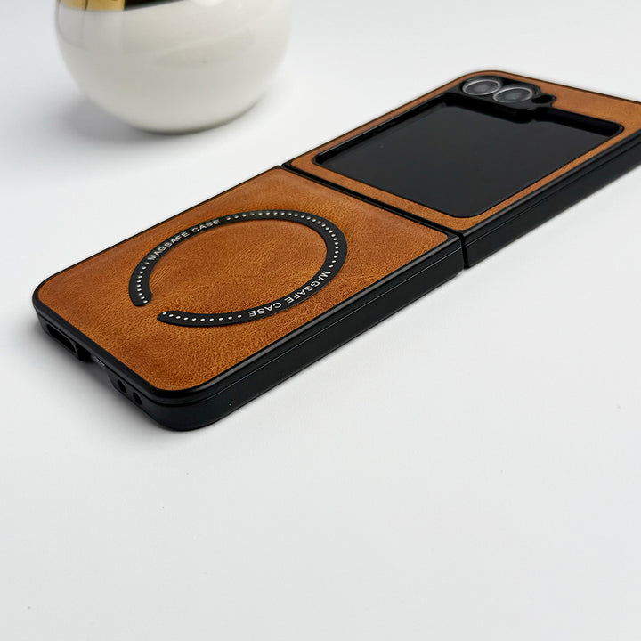 Samsung Galaxy Z Flip 6 MS Ring PU Leather Cover