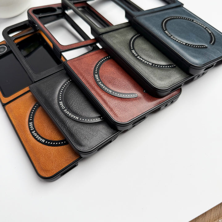 Samsung Galaxy Z Flip 6 MS Ring PU Leather Cover