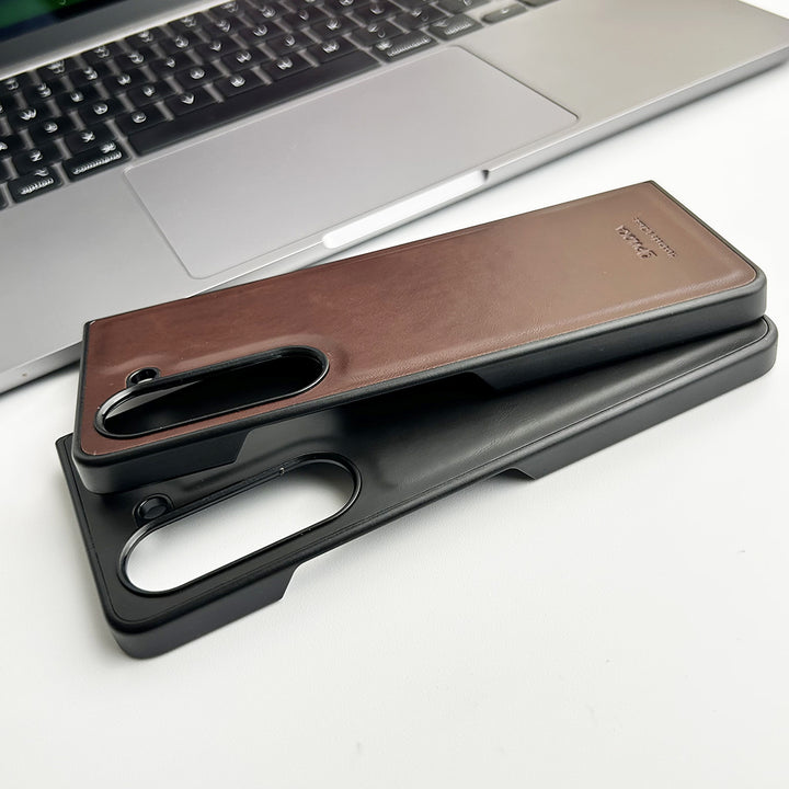 Samsung Galaxy Z Fold 6 PU Leather Plain Case Cover