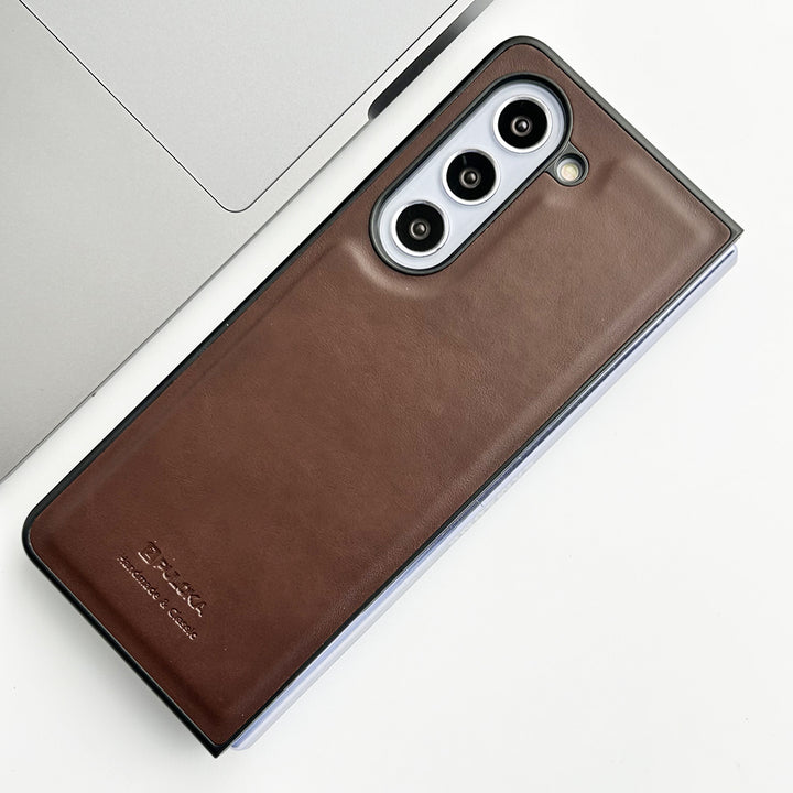 Samsung Galaxy Z Fold 6 PU Leather Plain Case Cover