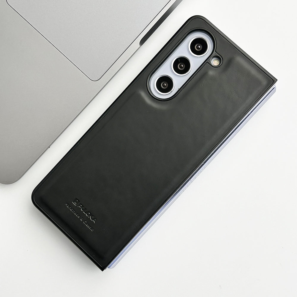 Samsung Galaxy Z Fold 6 PU Leather Plain Case Cover