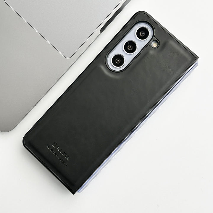 Samsung Galaxy Z Fold 6 PU Leather Plain Case Cover