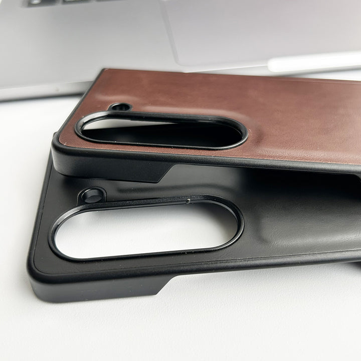 Samsung Galaxy Z Fold 6 PU Leather Plain Case Cover