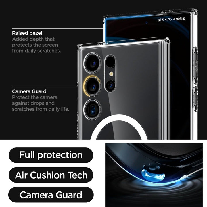 Samsung Galaxy S24 Ultra Hybrid/Crystal Hybrid Transparent Magnetic Phone Case