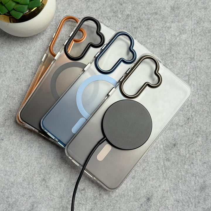 Samsung Galaxy S24 Dual Color Shade Smoke Matte MagSafe Case Cover
