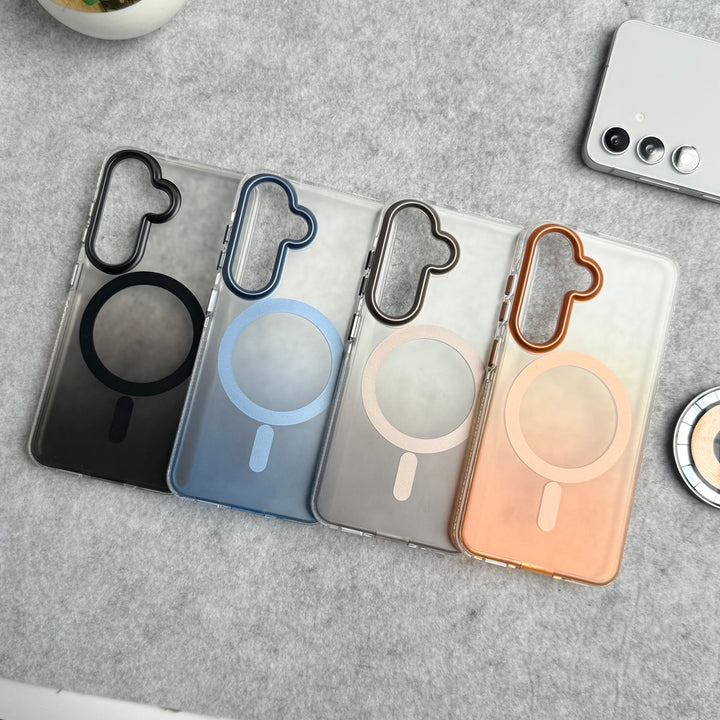 Samsung Galaxy S24 Dual Color Shade Smoke Matte MagSafe Case Cover