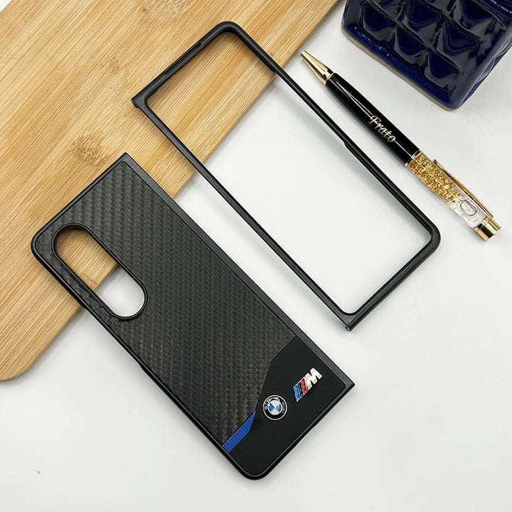 Samsung Z Fold 4 BMW & M Performance Logo Carbon Design Case Cover