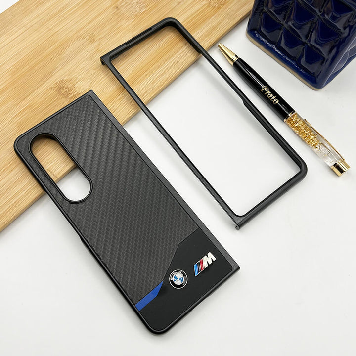 Samsung Z Fold 4 BMW & M Performance Logo Carbon Design Case Cover