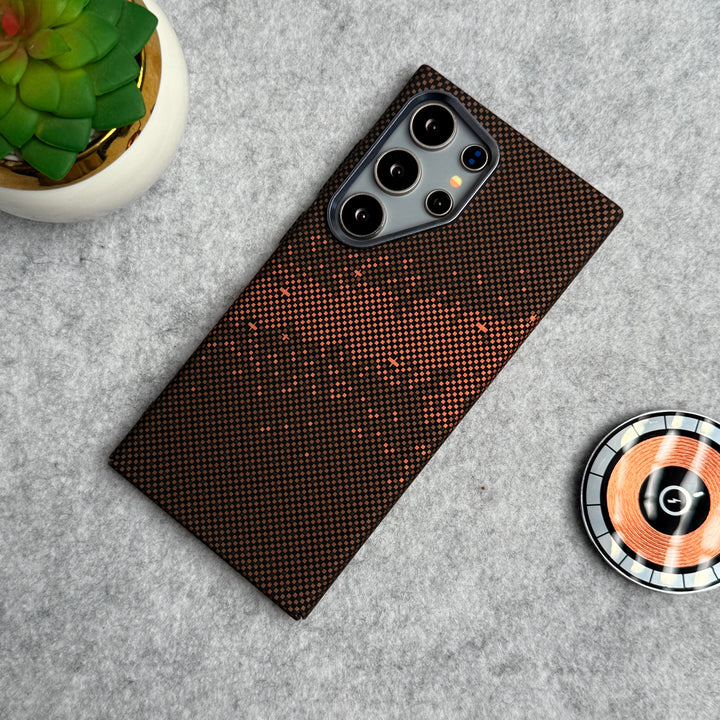 Samsung Galaxy S23 Ultra Carbon Fiber Texture Aramid Design Hard Pc MagSafe Case Cover