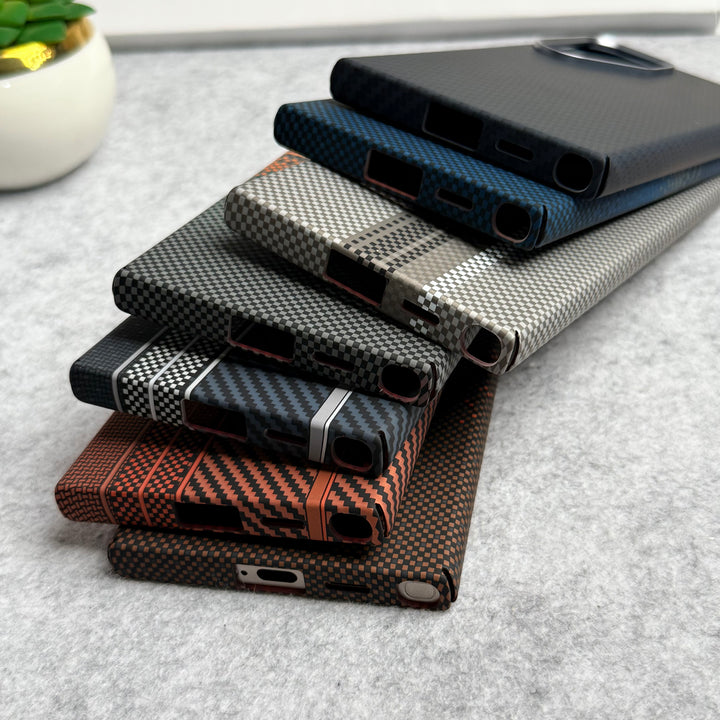 Samsung Galaxy S23 Ultra Carbon Fiber Texture Aramid Design Hard Pc MagSafe Case Cover