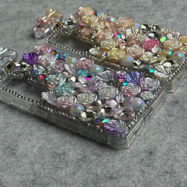 Samsung Galaxy S24 Perfume Rhinestone Diamond Design Sling Girly Cover