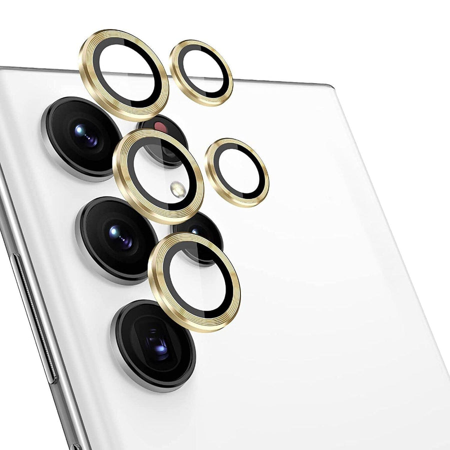 FRATO Tempered Glass Titanium Gold Samsung Galaxy S24 Ultra Camera Lens Kit Protector
