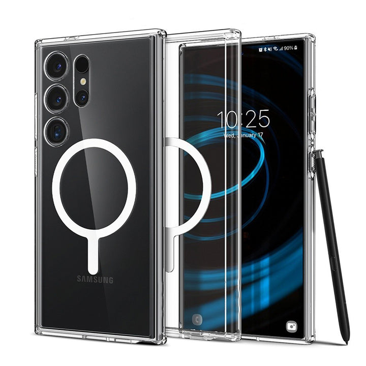 Samsung Galaxy S24 Ultra Hybrid/Crystal Hybrid Transparent Magnetic Phone Case