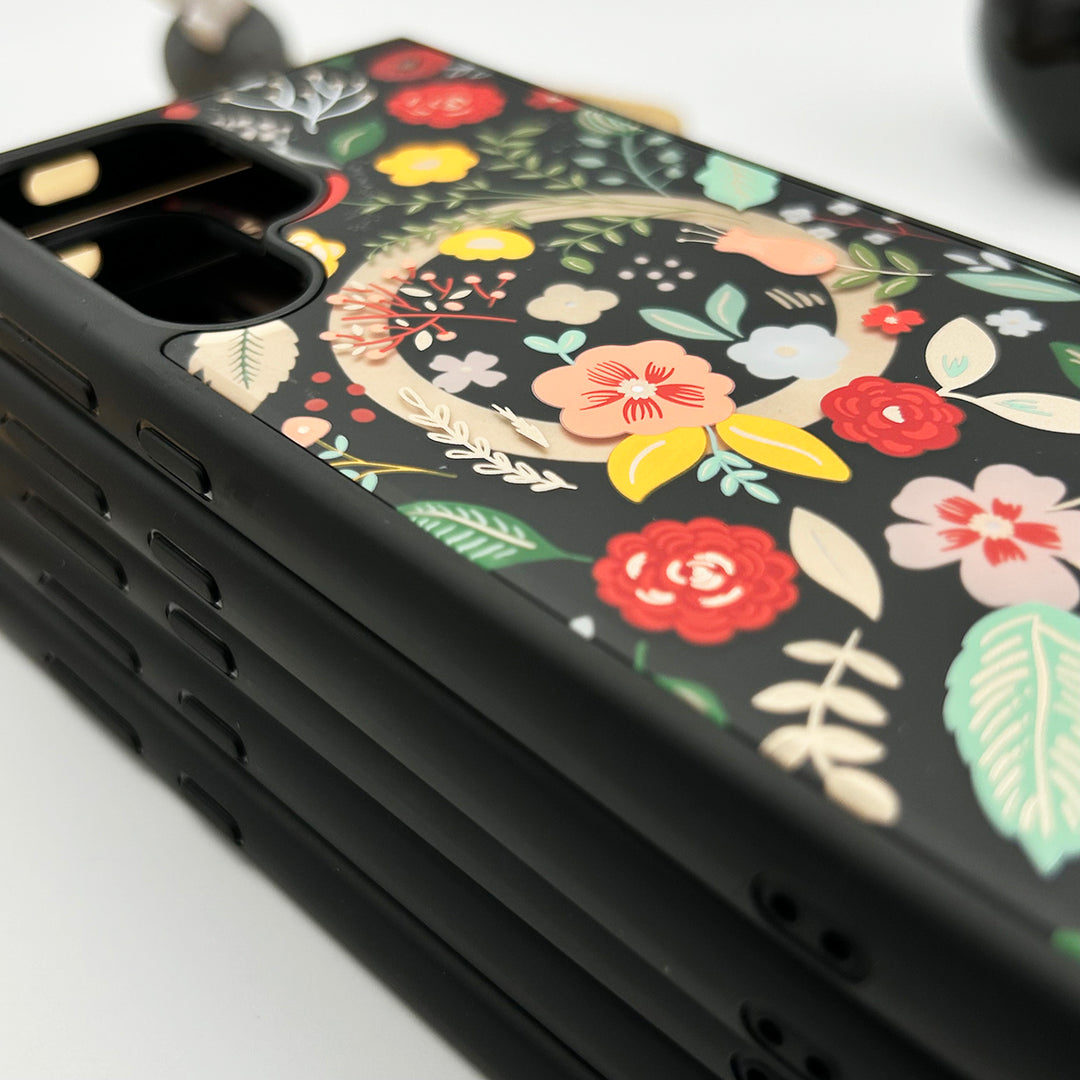 Samsung Galaxy S24 Ultra Luxury Acrylic Blossom Flower Printed Case Cover