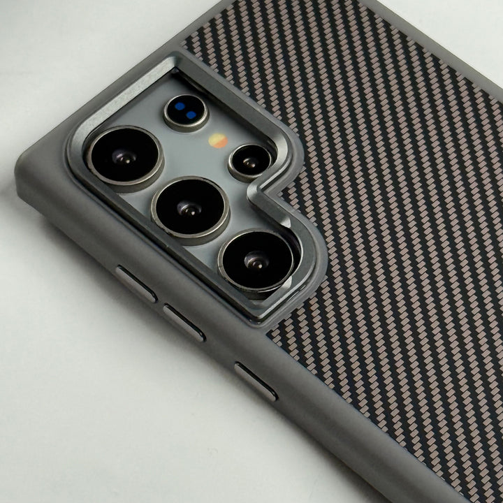 Samsung Galaxy S24 Ultra Premium Carbon Fiber Texture MagSafe Magnetic Case Cover