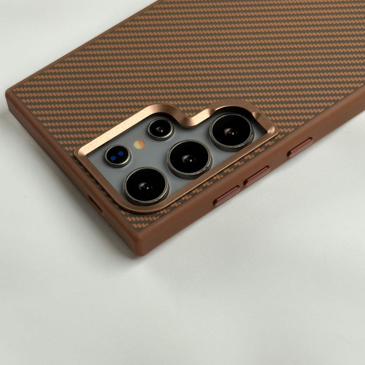 Samsung Galaxy S24 Ultra Premium Carbon Fiber Texture MagSafe Magnetic Case Cover