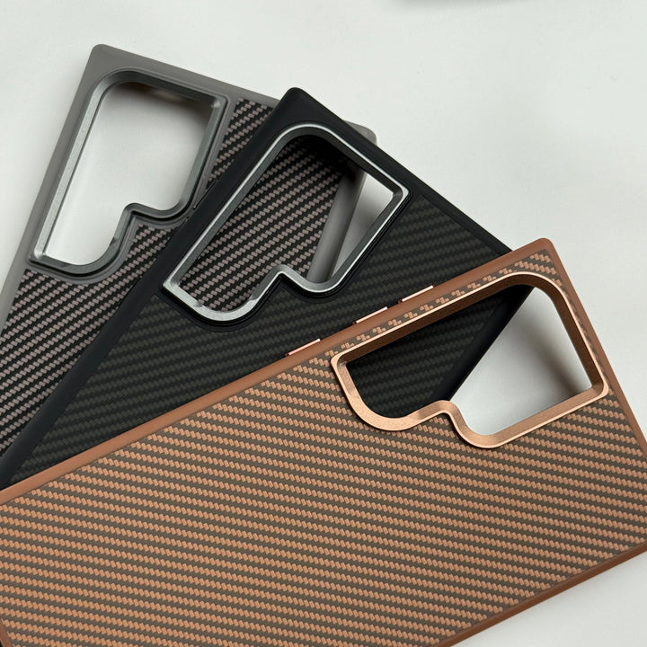 Samsung Galaxy S24 Ultra Premium Carbon Fiber Texture MagSafe Magnetic Case Cover