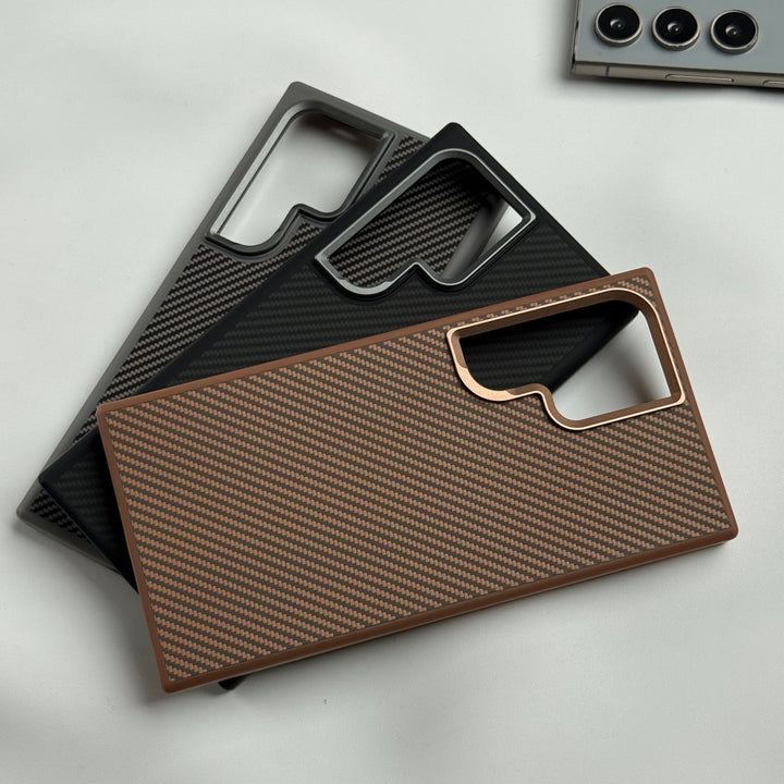Samsung Galaxy S24 Ultra Premium Carbon Fiber Texture MagSafe Magnetic Case Cover
