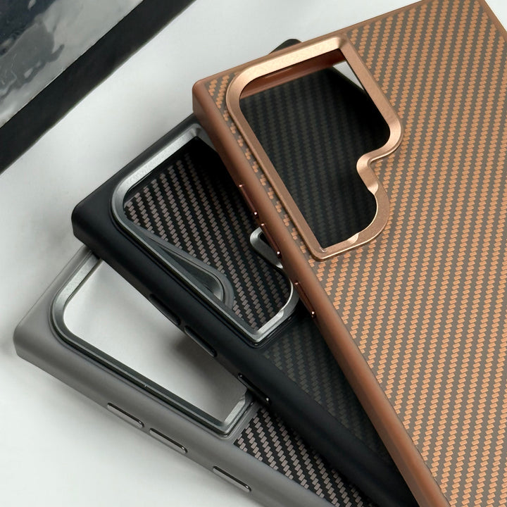 Samsung Galaxy S24 Ultra Premium Carbon Fiber Texture MagSafe Magnetic Case Cover