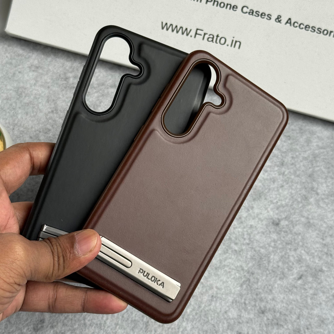 Samsung Galaxy S25 Full PU Leather Inbuilt Stand Case Cover