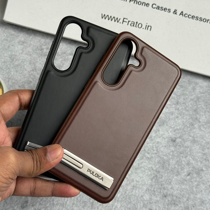 Samsung Galaxy S25 Full PU Leather Inbuilt Stand Case Cover