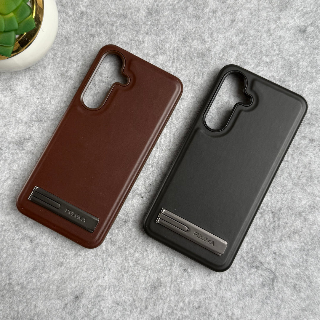 Samsung Galaxy S25 Full PU Leather Inbuilt Stand Case Cover