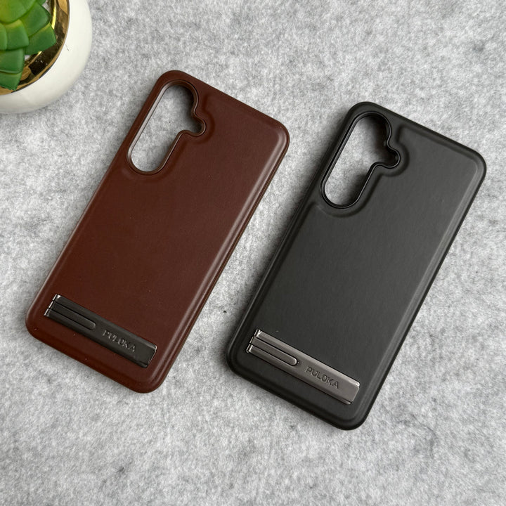 Samsung Galaxy S25 Full PU Leather Inbuilt Stand Case Cover