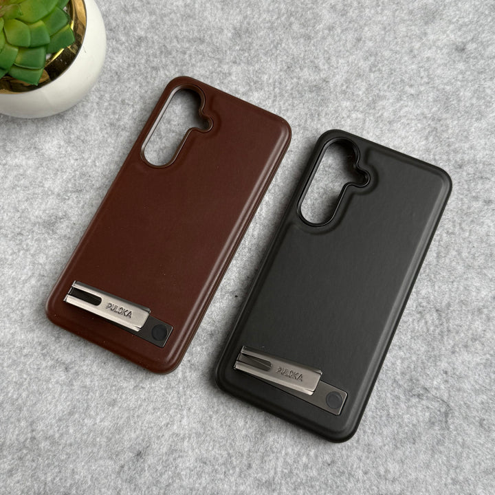 Samsung Galaxy S25 Full PU Leather Inbuilt Stand Case Cover