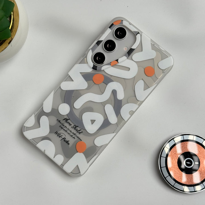 Samsung Galaxy S25 Geometric Graffiti Shockproof MagSafe Case Cover