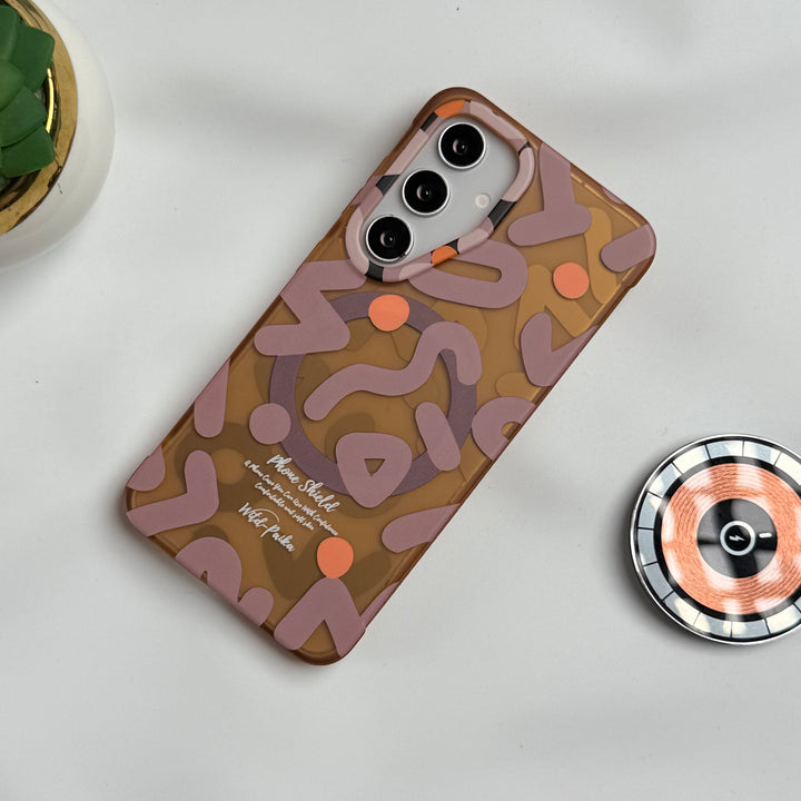 Samsung Galaxy S25 Geometric Graffiti Shockproof MagSafe Case Cover