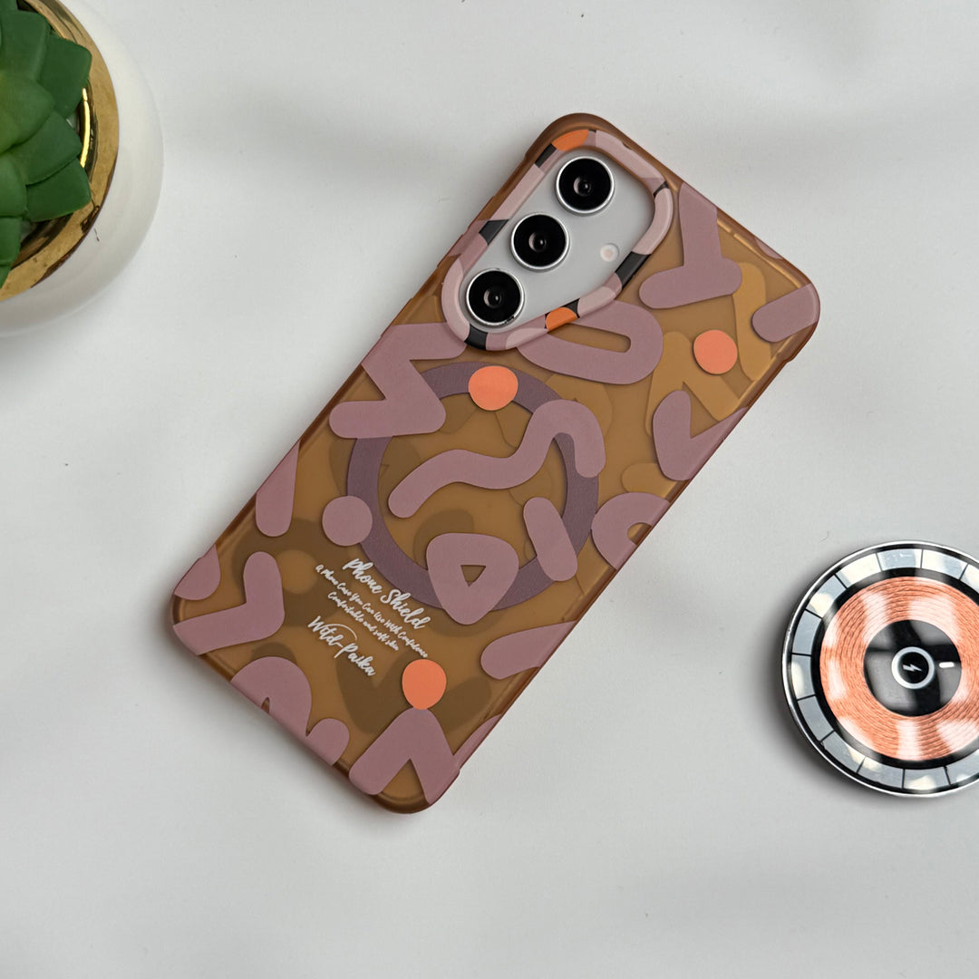 Samsung Galaxy S25 Geometric Graffiti Shockproof MagSafe Case Cover