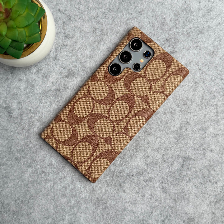 Samsung Galaxy S25 Ultra CC Brand PU Leather Case Cover