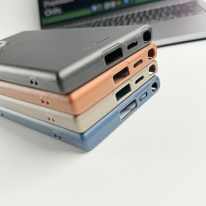 Samsung Galaxy S25 Ultra Leather Case With Alloy Camera Bumper