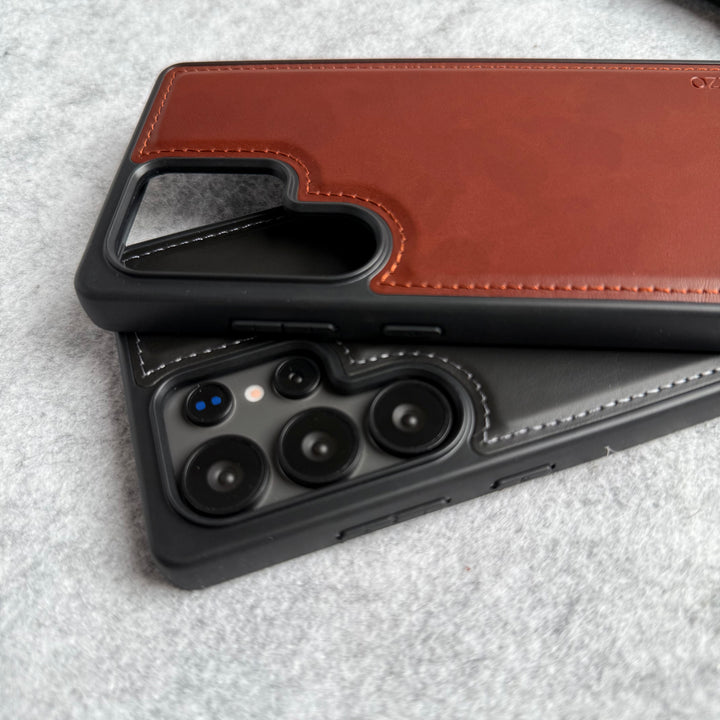 Samsung Galaxy S25 Ultra Leather Flip 2 in 1 Detachable Front and Back Wallet Case Cover