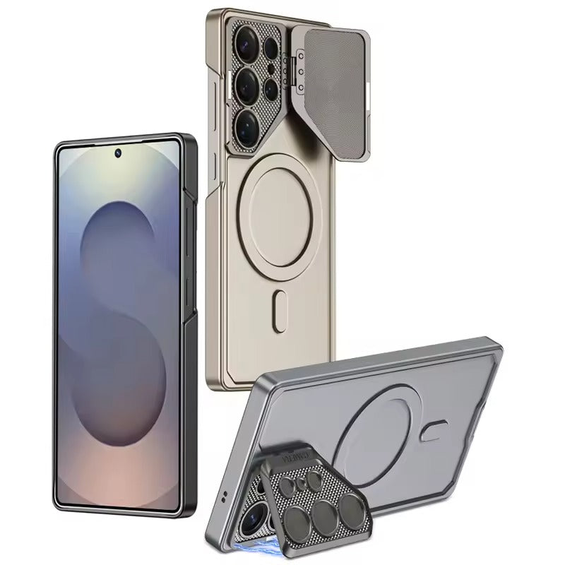 Samsung Galaxy S25 Ultra Lens Protection Fully Metal Bracket Hard Shell Case
