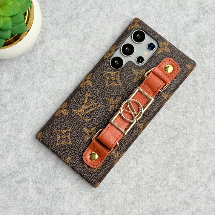 Samsung Galaxy S25 Ultra Luxury Brand Strap Holder Cover