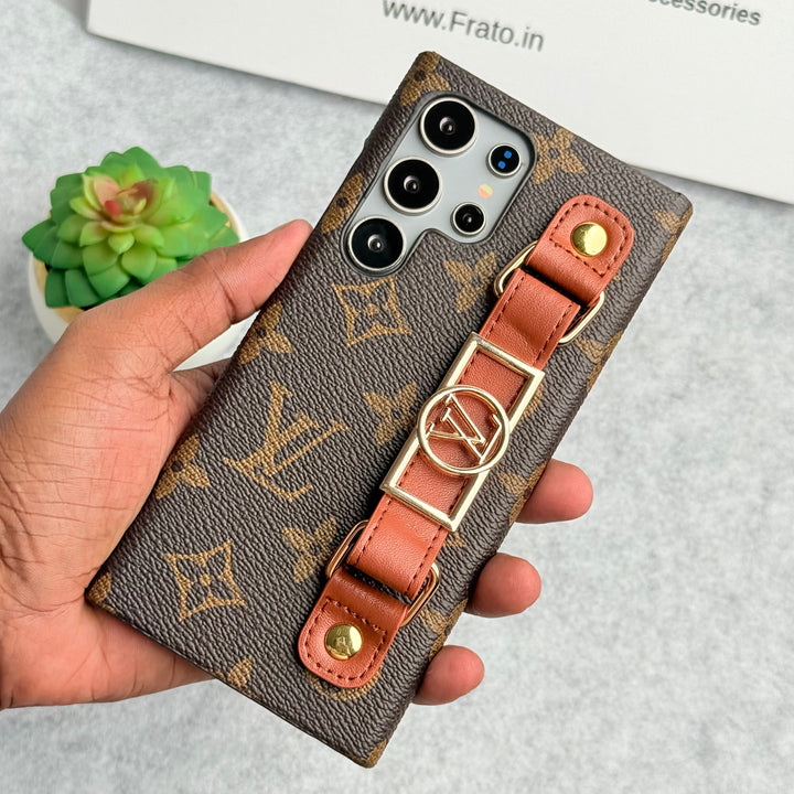 Samsung Galaxy S25 Ultra Luxury Brand Strap Holder Cover