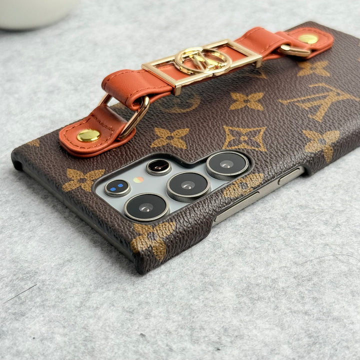 Samsung Galaxy S25 Ultra Luxury Brand Strap Holder Cover
