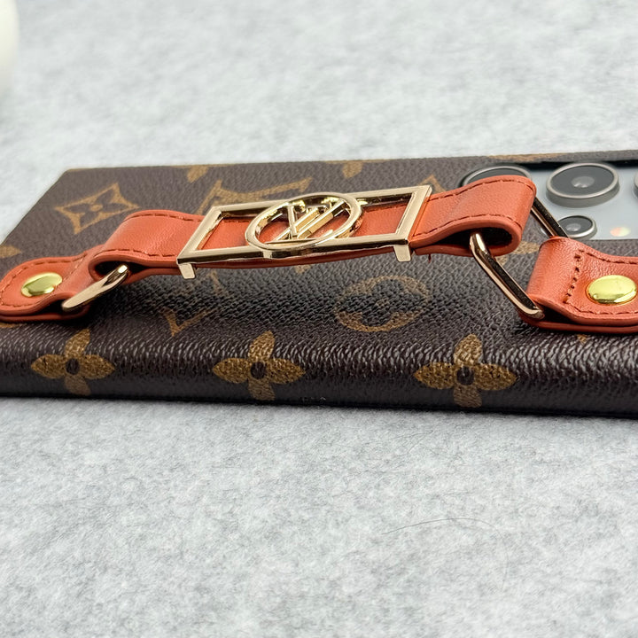 Samsung Galaxy S25 Ultra Luxury Brand Strap Holder Cover
